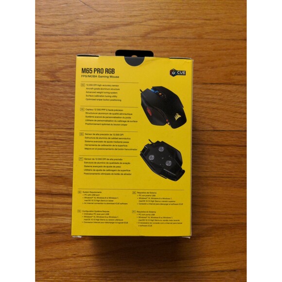 New in unopened box Corsair M65 pro RGB FPS/MOBA Gaming mouse gamer - Picture 2 of 5